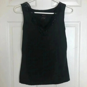Arianne Camisole Tank  Top Black Lace Size Small